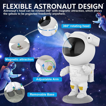 Astronaut Star Projector, Kids Night Light, Nebula Projector Light. Galaxy Bedroom Projector