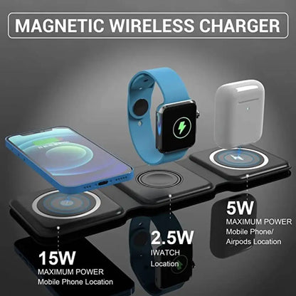 3 in 1 Magnetic Wireless charger - Revolveware