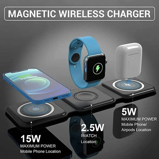 3 in 1 Magnetic Wireless charger - Revolveware